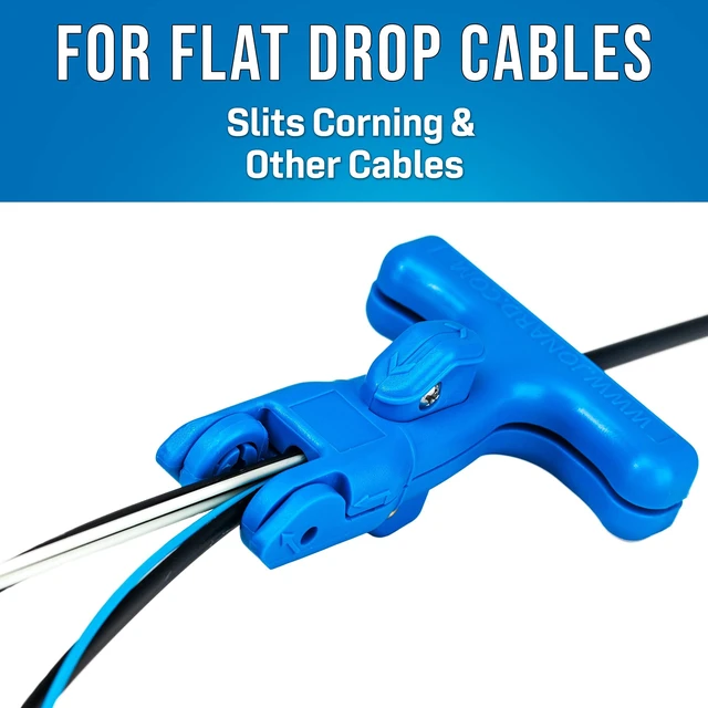 Alt view image 4 of 7 - Jonard Tools FOD-2000 Fiber Optic Drop Cable Slitter for 0.250" Flat Cable, Blue