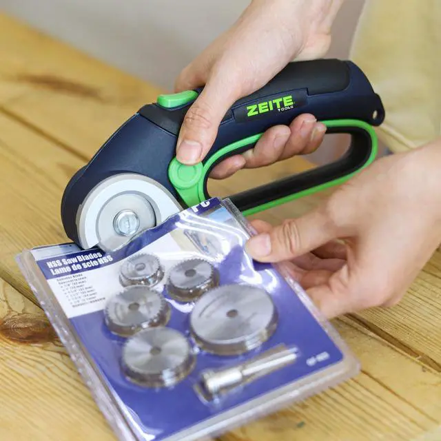 Alt view image 6 of 7 - 4V Cordless Electric Scissors,Cardboard Cutter with 2 Blades,Storage Box,USB Charging Cable,Power Rotary Cutter,Max Cutting 1/4",for Cardboard Box,Thin Carpet & Plastic, Easy to Hold and Safe