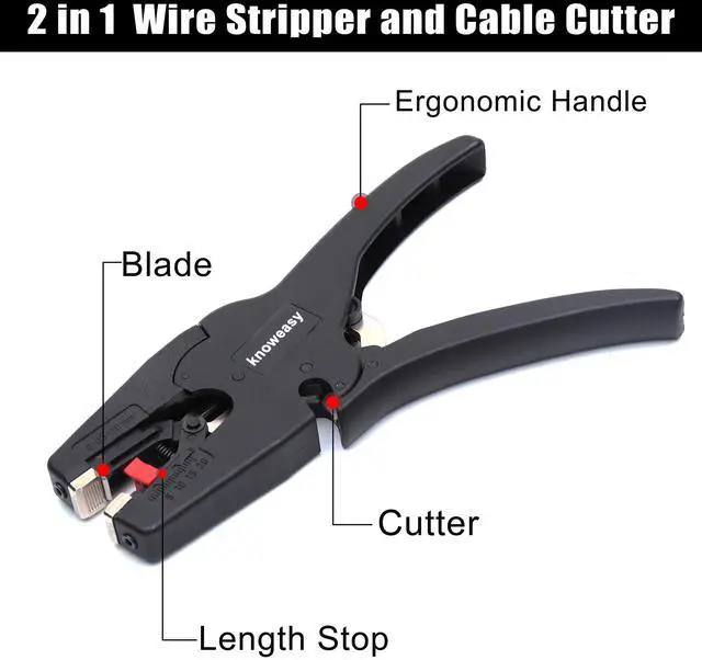Alt view image 4 of 6 - Wire Stripper, Wire Stripper Tool with Cutter and 2 in 1 Wire Stripping Tool Works for Electronic,Electric,Automotive from 32 to 7 AWG