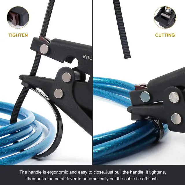 Alt view image 5 of 7 - Cable Tie Gun, Zip Tie Tool and Tensioning and Cutting Tool for Plastic or Nylon Cable Tie