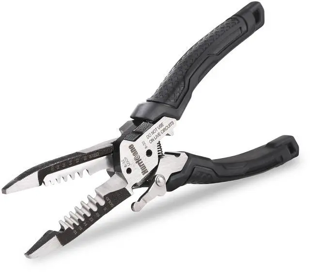 Main image of 6-in-1 Wire Stripper, Crimping Tool, Wire Cutter Stripping Tool, Multifunctional Electrical Pliers for Cable Stripper, Wire Crimper(8-18 AWG Solid, 10-20 AWG Stranded)