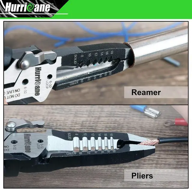 Alt view image 6 of 6 - 6-in-1 Wire Stripper, Crimping Tool, Wire Cutter Stripping Tool, Multifunctional Electrical Pliers for Cable Stripper, Wire Crimper(8-18 AWG Solid, 10-20 AWG Stranded)