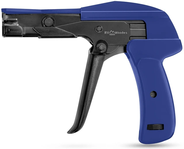 Main image of 42709 Zip Tie Gun/Cable Tie Install Tool, Adjustable Tension with Built-In Cutter, for Nylon Ties up to 1/4- Blue
