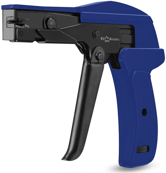 Alt view image 7 of 7 - 42709 Zip Tie Gun/Cable Tie Install Tool, Adjustable Tension with Built-In Cutter, for Nylon Ties up to 1/4- Blue