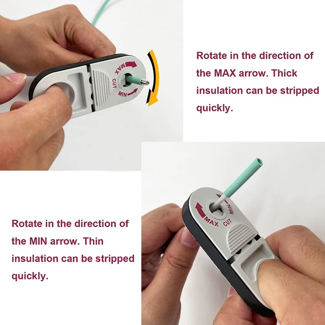Alt view image 2 of 7 - Universal Network Wire Stripping Tool for Cat5e, Cat 6, Cat 6a, Cat7, Cat 8 - Professional Coaxial Cable Stripper, And Cutters - Utp, Stp, Sftp Pocket Cable Stripper ToolWhite
