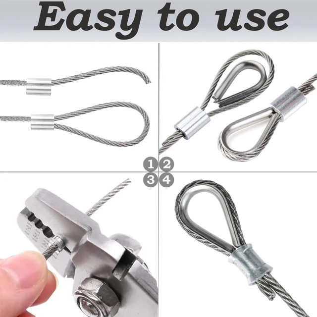 Alt view image 4 of 7 - 1/8" Wire Rope | 165FT Stainless Steel Cable with Cable Cutter | 7x7 Strand Core for Railing, Hanging, Garden Wire
