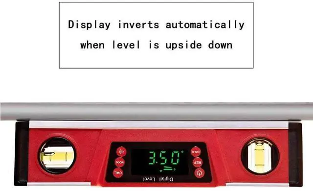 Alt view image 4 of 6 - 10-Inch Digital Torpedo Level and Protractor | Neodymium Magnets | Bright LED Display | V-GROOVE MAGNETIC BASE | IP54 Dust/Water Resistant smart level with Carrying Bag