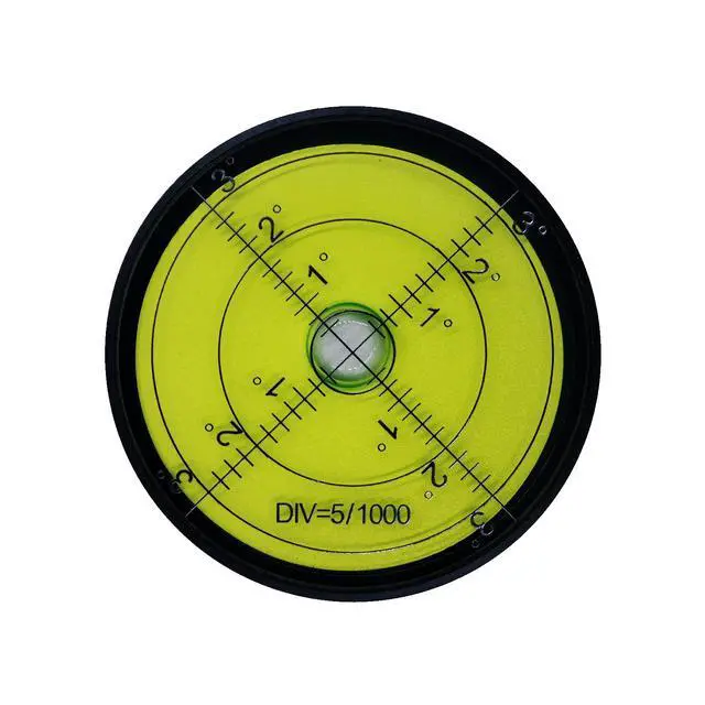 Alt view image 2 of 5 - Aluminium High Precision Horizontal Leveler Bubble Level Tool Circle Round 2.4 Inch 60mm (Black,Green) | 0.25 degree per 2 mm sensitivity, clear measurement grid