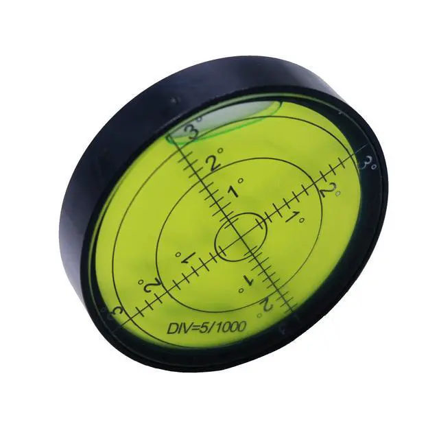 Alt view image 4 of 5 - Aluminium High Precision Horizontal Leveler Bubble Level Tool Circle Round 2.4 Inch 60mm (Black,Green) | 0.25 degree per 2 mm sensitivity, clear measurement grid