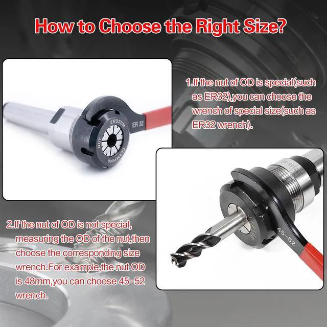 Alt view image 2 of 7 - 6pcs Coilover Spanner Wrench Set, C-Shape Shock Spanner Hook Wrench Tools | for Suspension System and Shock Adjustment