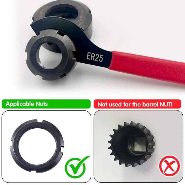 Alt view image 5 of 7 - 6pcs Coilover Spanner Wrench Set, C-Shape Shock Spanner Hook Wrench Tools | for Suspension System and Shock Adjustment