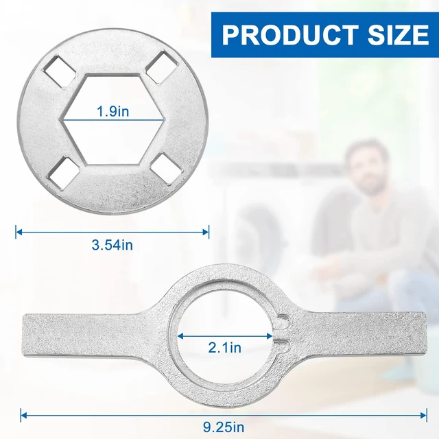 Alt view image 4 of 6 - Washer Spanner Wrench Fit for G-E Whirl-pool Washer Parts | 1-11/16 Inch Washing Machine Tub Nut Wrench, Replaces TB123B ERTB123A AP6832671 AP4503397 Washer Wrench by AMI PARTS