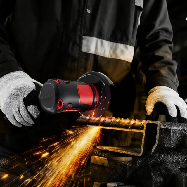 Alt view image 7 of 7 - Cordless Angle Grinder Kit, 3-inch Mini Angle Grinder Tool | with 2Pcs 12V 1500mAh Batteries & Charger and 5Pcs Cutting Discs, Handheld Metal Grinders for Cutting Metal Wood