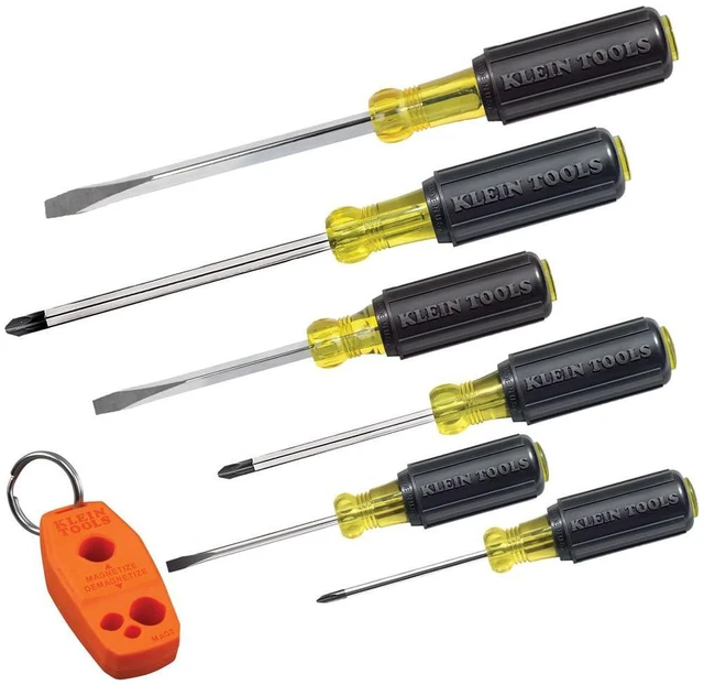 Main image of 85146 Screwdriver Set with Magnetizer / Demagnetizer for Magnetic Tips 3 Slotted, 3 Phillips, Home Improvement, 7-Piece
