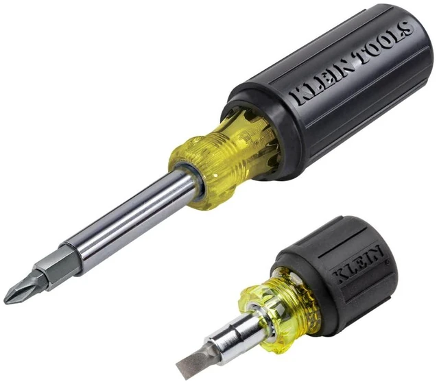 Main image of 80027 Screwdriver Set, 11-in-1 Multi-bit Screwdriver, 6-in-1 Stubby, Phillips, Slotted, Square, Torx Bits, 2-Piece