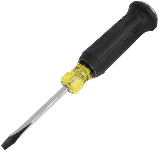Alt view image 6 of 7 - 85442DD Screwdriver Set, Demolition Screwdriver, 1/4-Inch and 5/16-Inch Keystone Tips with Plated Metal Strike Cap, 2-Piece