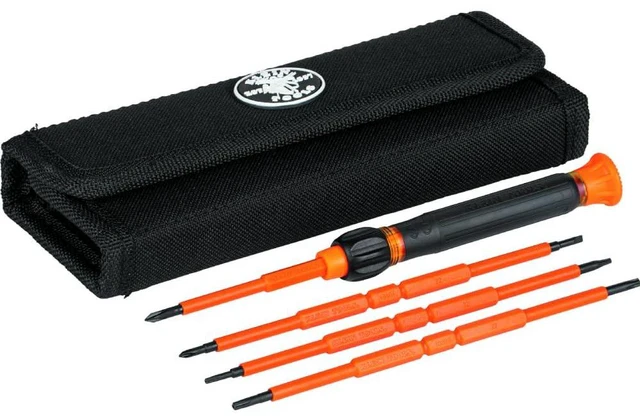 Main image of 32584INSR Precision 8-in-1 Screwdriver Set with Case, 1000V Rated Insulated Set with Phillips, Slotted and Tamperproof TORX Bits