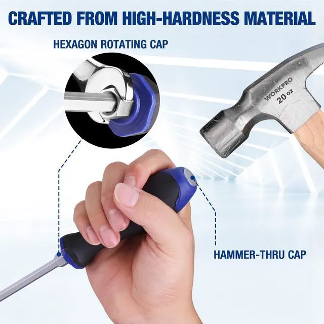 Alt view image 2 of 7 - 12PCS Screwdriver Set, Go-Thru Screwdriver with Wall Mount Rack