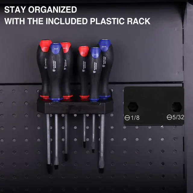 Alt view image 6 of 7 - 12PCS Screwdriver Set, Go-Thru Screwdriver with Wall Mount Rack