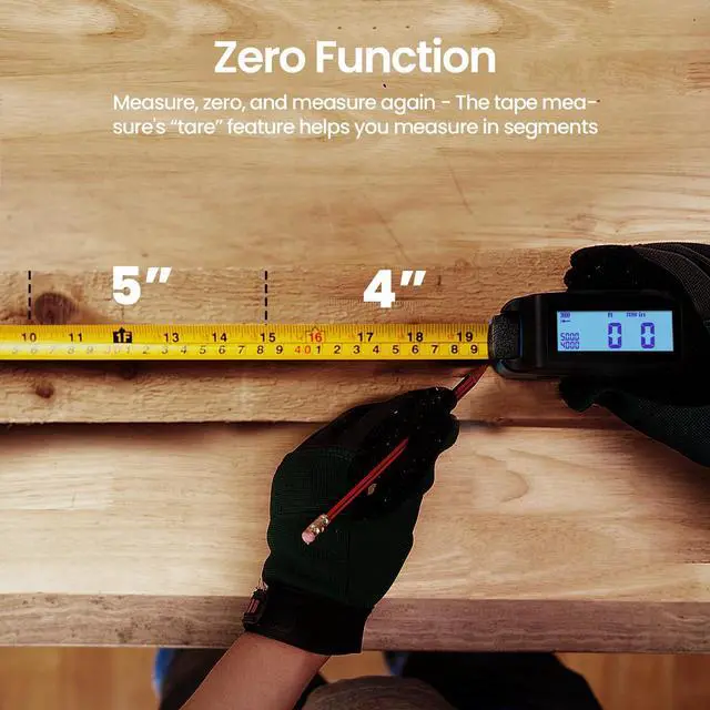 Alt view image 7 of 7 - Digital Tape Measure 16 Ft - 6 Metric and Imperial Units, Easy Read Digital Measuring Tape Retractable with Fractions 1/16, Rechargeable Measurement Tool, for Distance/Area/Volume, Yellow