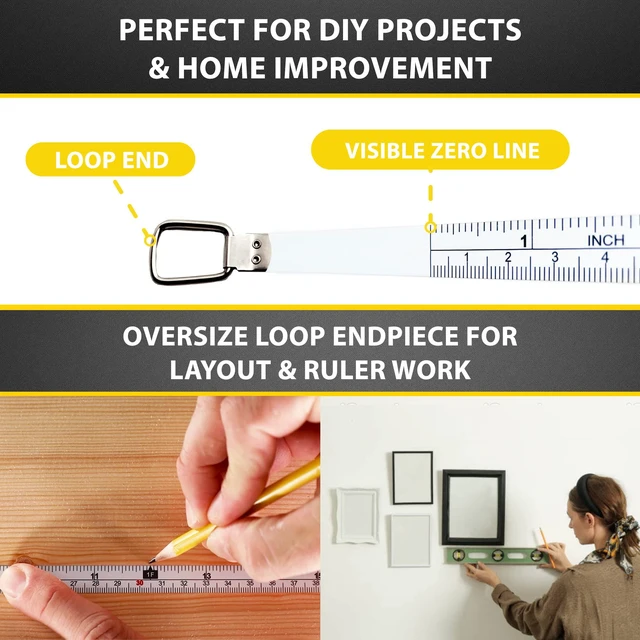 Alt view image 5 of 7 - Perfect Pi Diameter Circumference Tape Measure - Imperial and Metric Tape Measure 1/2-inch By 12ft / 3.5m - Use for Measuring Cylindrical Objects - (Pipe Tape, Tree Tape) Model DCT120