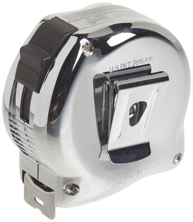 Alt view image 5 of 5 - 433IEHV High-Visibility Professional Tape Measure both Inch and Engineer Scale Printed 33-feet by 1-Inch, Chrome