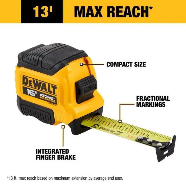 Alt view image 3 of 7 - Stanley DWHT38116S Atomic 16' Tape Measure