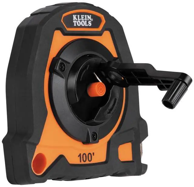 Alt view image 6 of 7 - 94100CR Closed Reel Long Tape Measure, 100-Foot Nylon Coated Blade, with Belt Clip and Lanyard Hole