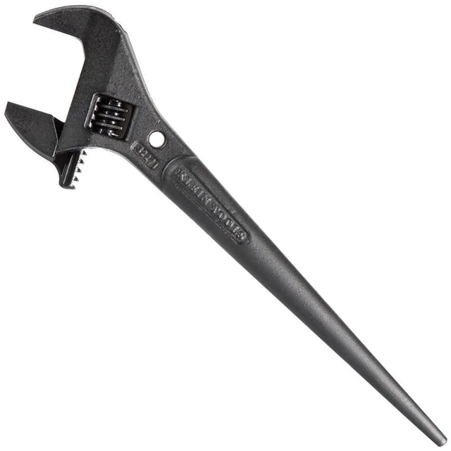 Main image of 3227 Extra Wide Adjustable Wrench, Made in USA, Construction Spud Wrench for Up to 1-7/16-Inch Nuts and Bolts, 10-Inch, with Tether Hole