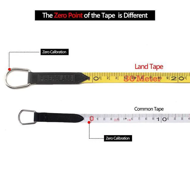 Alt view image 4 of 7 - 100FT/30M Fiberglass Tape Measure - Dual-Inch/Metric Scale, Lightweight & Durable, Portable Long Measuring Tape for Construction, Surveying, Landscaping