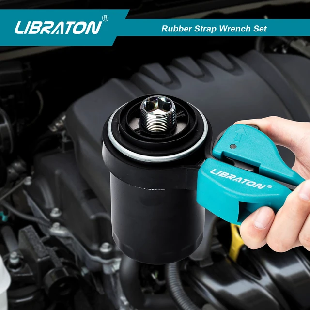 Alt view image 6 of 7 - 2PCS Strap Wrench Set, Oil Filter Wrench, Rubber Strap Wrench Heavy Duty Adjustable Strap Wrench for Oil Filter Removal, Jar Opener, Plumbing, Pipe Repair and Auto Maintenance