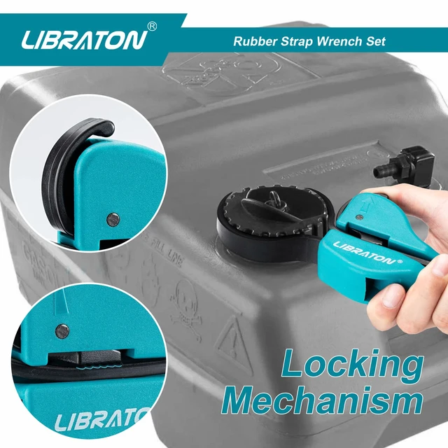 Alt view image 5 of 7 - 2PCS Strap Wrench Set, Oil Filter Wrench, Rubber Strap Wrench Heavy Duty Adjustable Strap Wrench for Oil Filter Removal, Jar Opener, Plumbing, Pipe Repair and Auto Maintenance
