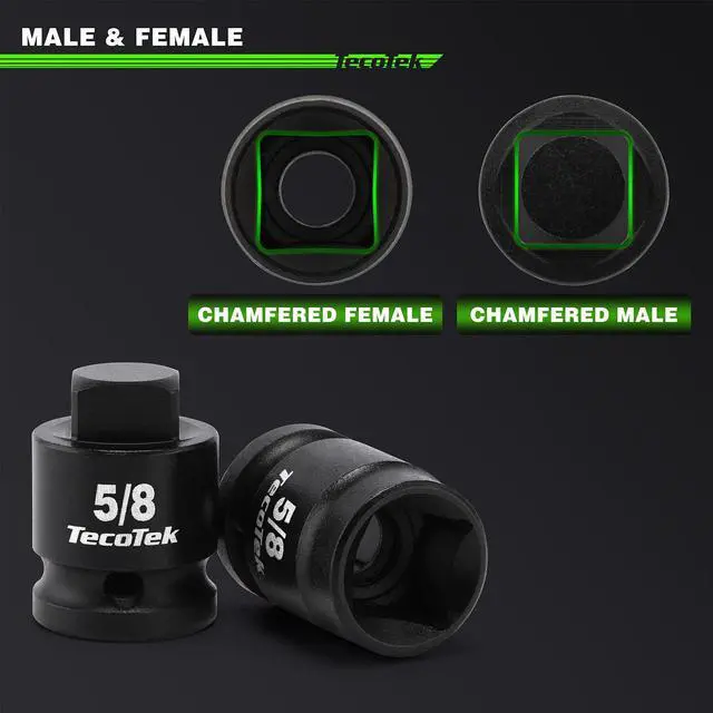 Alt view image 5 of 7 - 1/2" Drive Pipe Plug Socket Set, Square Drive Socket, 10-Piece, SAE, 4 Point Sockets, CR-MO, Tapered Male Square 7/16'' - 5/8'', Chamfered Female Square 7/16'' - 13/16''