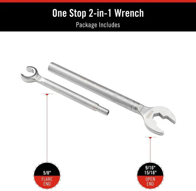 Alt view image 7 of 7 - One Stop 2-in-1 Wrench for Angle Stops, Straight Stops, and Compression Couplings
