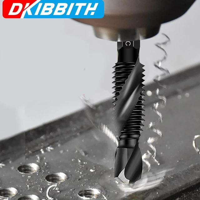 Alt view image 6 of 7 - 6-Piece 10-32NC Combination Drill Tap Countersink Bit Set SAE, Made of High-Speed Steel with Anti-Rust Blackened Coating, Ideal for Soft Metal, Wood & Plastic, 10-32NC Thread Size, 1/4 Hex Shank
