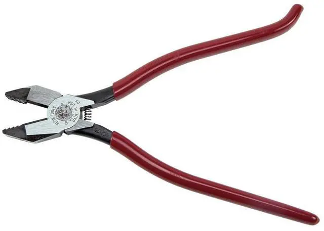 Main image of D201-7CSTA Linesman Pliers, Side Cutters with Spring Loaded Action, Ironworker Pliers have Aggressive Knurl and Tempered Handles