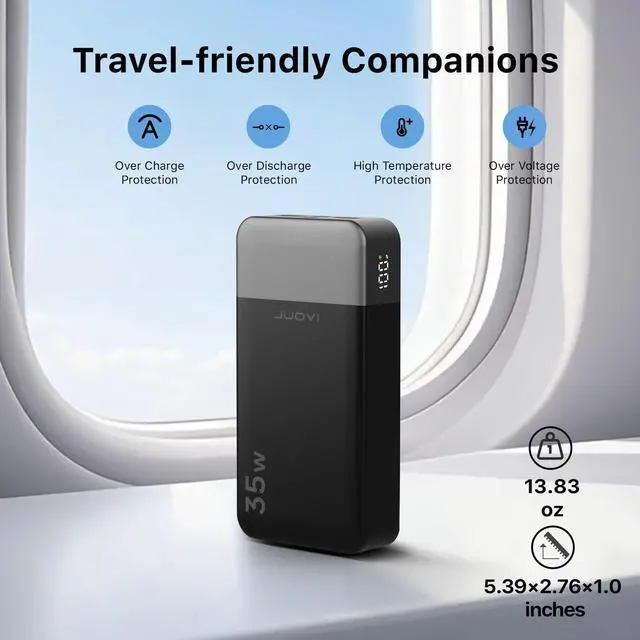 Alt view image 7 of 7 - Power Bank Portable Charger 20000mAh 35W Fast ChargingPD 3.0 QC 4.0 Phone Charger with LED Display, Travel Battery Pack 2 USB C 2 USB A Ports for iPhone 16/15/14 Series, Galaxy, iPad