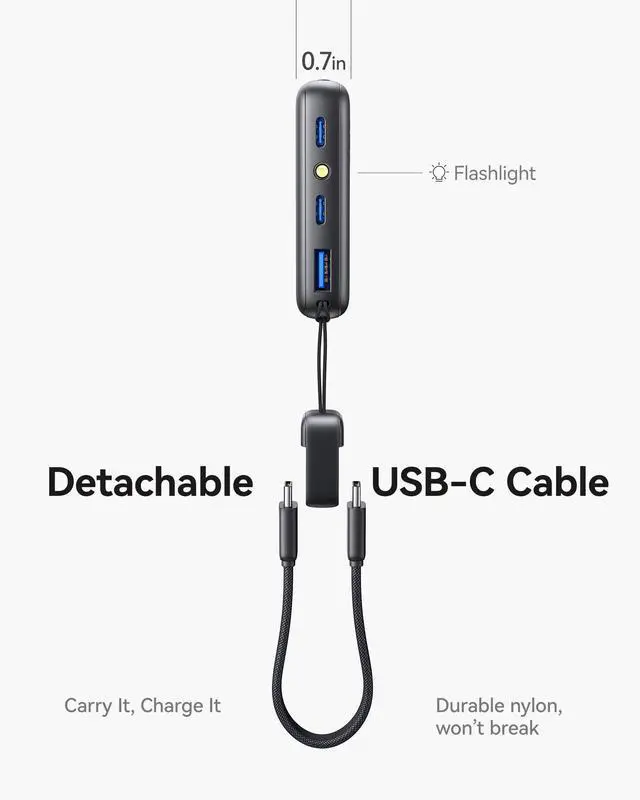 Alt view image 4 of 6 - Portable Charger, Slimmest 10000mAh 20W PD Power Bank, USB C in&Out High-Speed Charging Battery Pack, External Phone Powerbank Compatible with iPhone 16 15 14 13 Samsung S22 S21 Google iPad etc