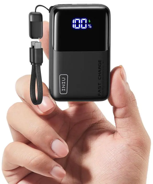 Main image of Mini Portable Charger, Small 45W PD Power Bank, 10000mAh USB C in&Out Fast Charging Pocket Size Battery Pack, Travel Essentials Powerbank for iPhone 17 16 15 14 Pro Air, Xiaomi, Samsung S24 etc