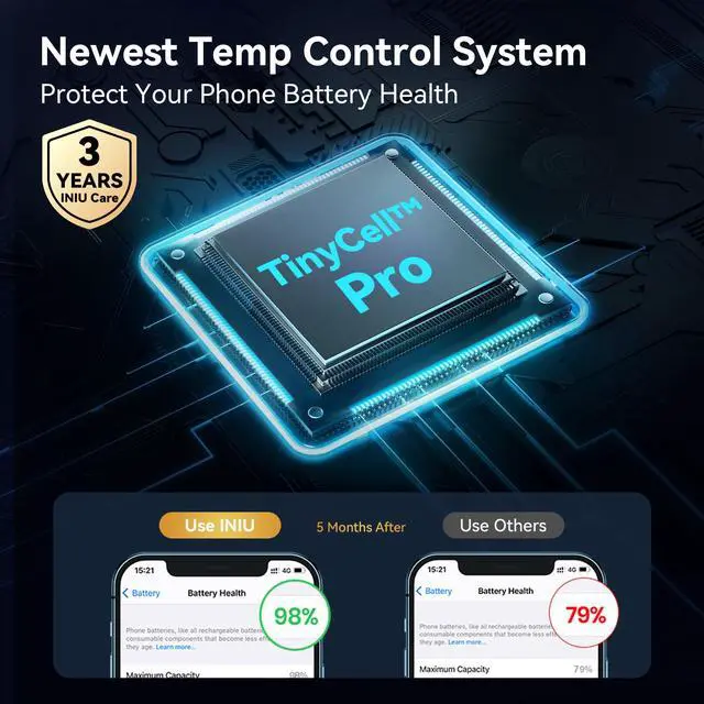 Alt view image 7 of 7 - Mini Portable Charger, Small 45W PD Power Bank, 10000mAh USB C in&Out Fast Charging Pocket Size Battery Pack, Travel Essentials Powerbank for iPhone 17 16 15 14 Pro Air, Xiaomi, Samsung S24 etc