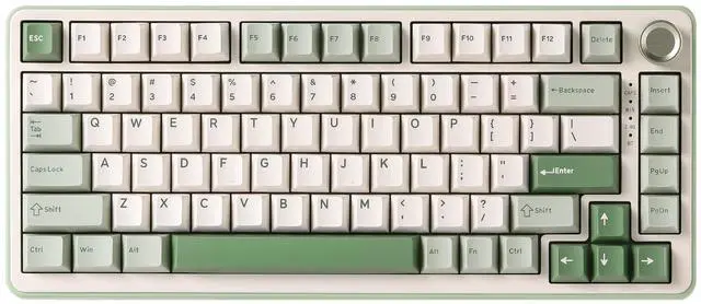 Main image of B75 PRO Wireless Mechanical Keyboard,75% Layout with Knob,Hot Swap Gasket Structure,Creamy Pre-lubed Switches,RGB Backlit,Bluetooth/Type-C/2.4G for Win/Mac (Matcha Green, Milk Switch)