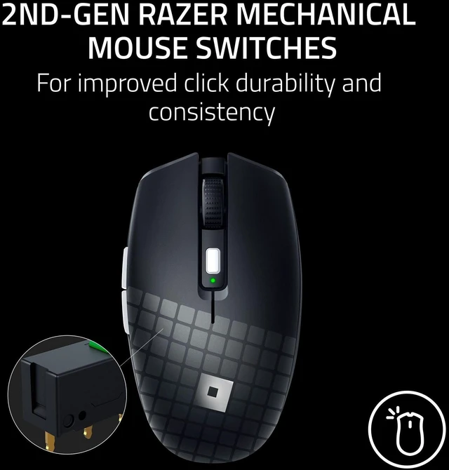 Alt view image 5 of 7 - Orochi V2 Mobile Wireless Gaming Mouse: Ultra Lightweight - 2 Wireless Modes - Up to 950 Hrs Battery Life - Mechanical Mouse Switches - 5G Advanced 18K DPI Optical Sensor - Roblox Edition