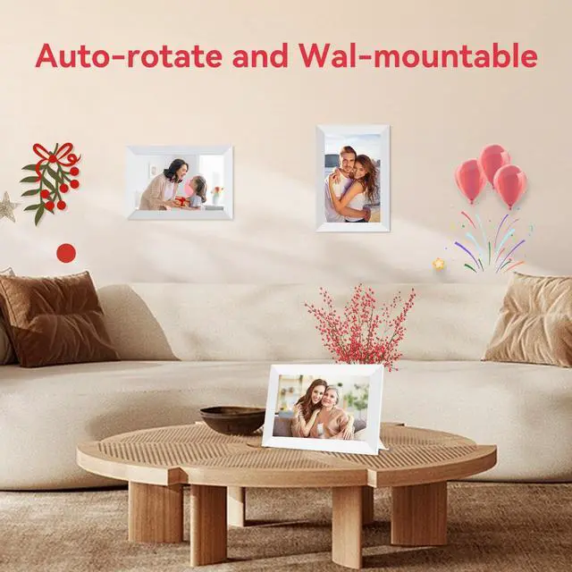 Alt view image 5 of 7 - WiFi Digital Picture Frame 32GB Memory 10.1 Inch, 1280x800 HD IPS Touch Screen Photo Frame Electronic, Easy Setup, Share Photos or Videos Anywhere via Free Frameo APP