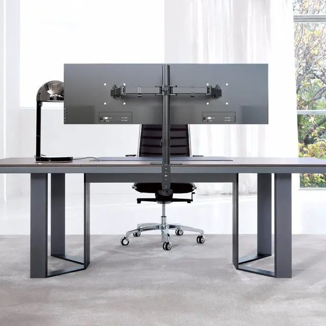 Alt view image 6 of 7 - Dual Monitor Desk Mount, Adjustable Dual Monitor Arm for 2 Computer Screens up to 27 inch, Dual Gas Spring Monitor Arm, Holds up to 22 lbs Each, VESA 75x75/100x100 mm, Black (MD9442)