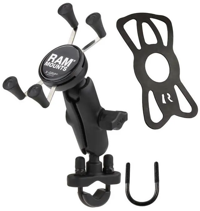 Alt view image 2 of 7 - X-Grip Phone Mount with Handlebar U-Bolt Base RAM-B-149Z-UN7U , Medium Arm for Motorcycle, ATV/UTV, Bike