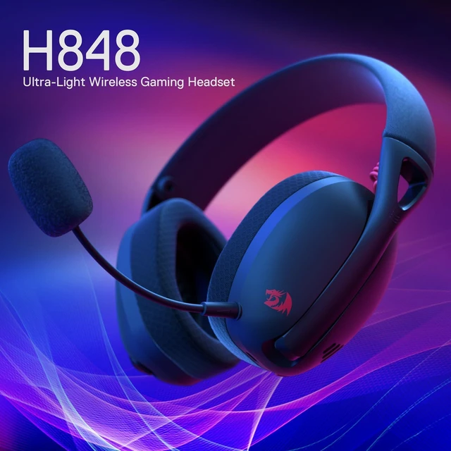 Alt view image 2 of 7 - Redragon H848 BT Wireless Gaming Headset - Lightweight - 7.1 Surround Sound - 40MM Drivers - Detachable Microphone - Multi Platforms for PC, PS5/4/3, Switch, Mobile