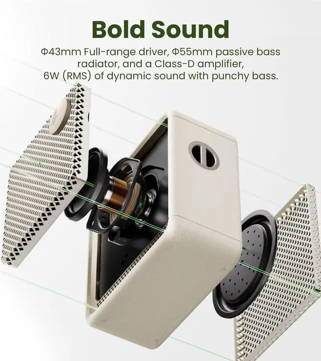 Alt view image 3 of 7 - ES20 Portable Bluetooth Speaker with IP67 Waterproof & Dustproof, 15 Hours Playtime, Wireless Connectivity for Home Office Outdoor (Black)