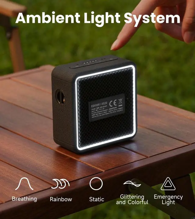 Alt view image 6 of 7 - ES20 Portable Bluetooth Speaker with IP67 Waterproof & Dustproof, 15 Hours Playtime, Wireless Connectivity for Home Office Outdoor (Black)