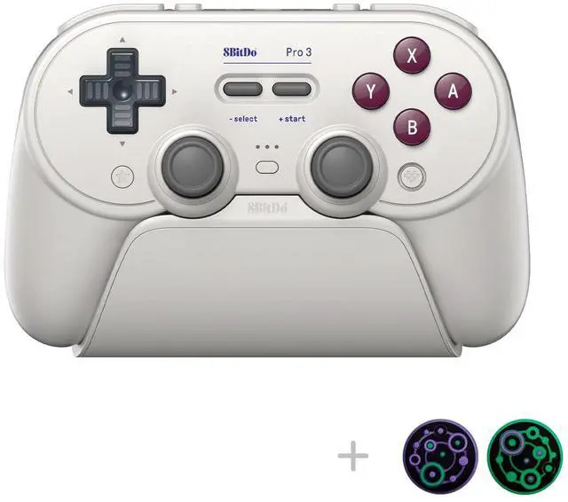 Alt view image 2 of 7 - Pro 3 Bluetooth Controller with Swappable ABXY Buttons, TMR Joysticks, Hall Effect Triggers, Pro Back Buttons, Charging Dock, for Switch/Switch 2, Windows, Apple, SteamOS, Android - G Classic