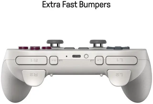 Alt view image 3 of 7 - Pro 3 Bluetooth Controller with Swappable ABXY Buttons, TMR Joysticks, Hall Effect Triggers, Pro Back Buttons, Charging Dock, for Switch/Switch 2, Windows, Apple, SteamOS, Android - G Classic